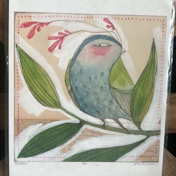 Cori Dantini Limited Edition print Bird Esteemed  whimsical Inspirational - Picture 2 of 6